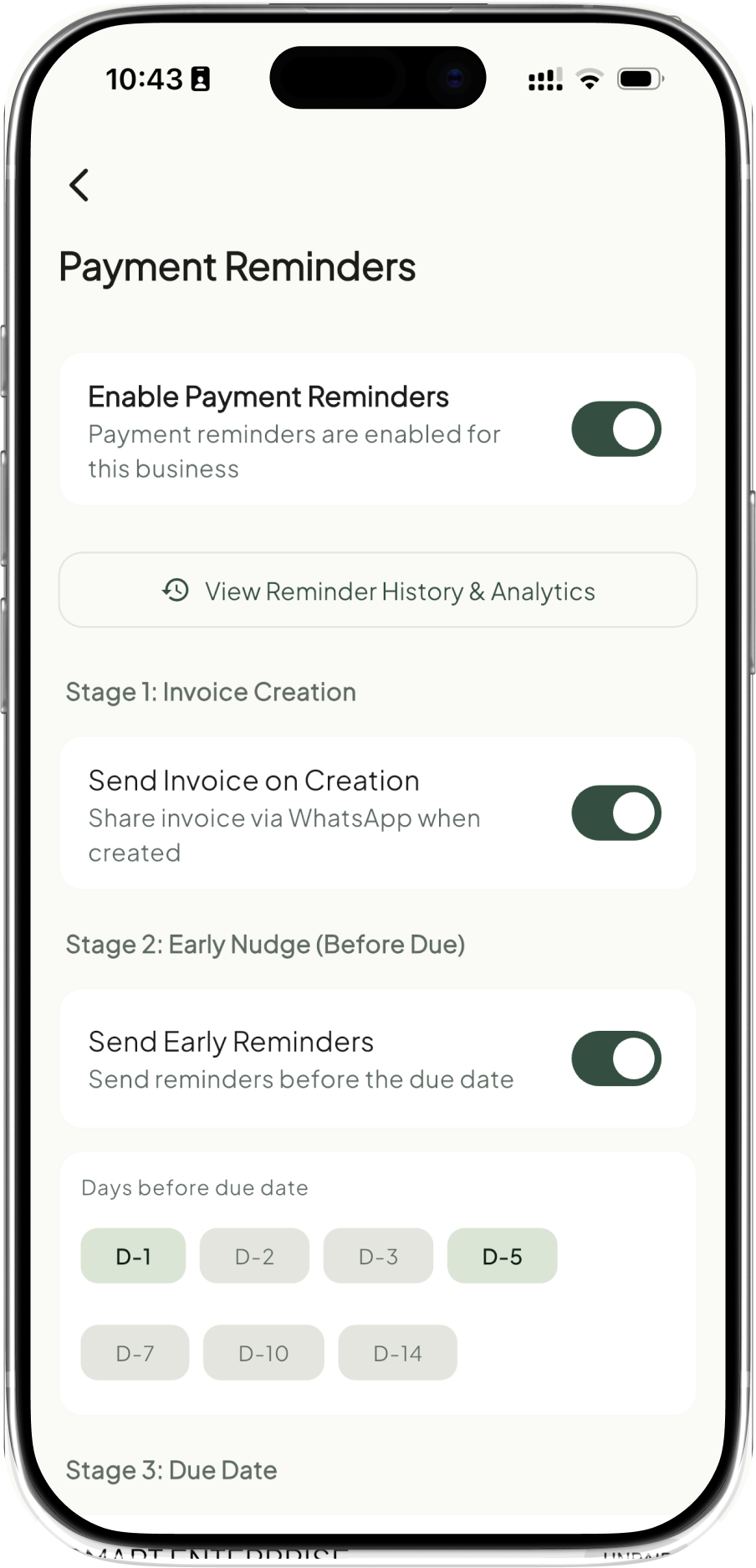 Takkada WhatsApp payment reminders
