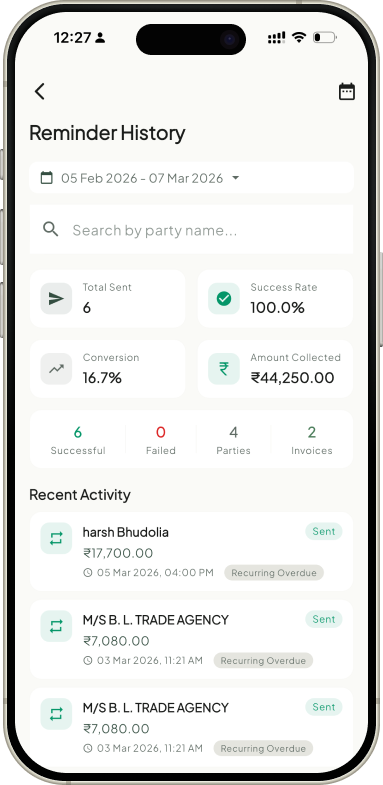 Automated Payment Reminders detail